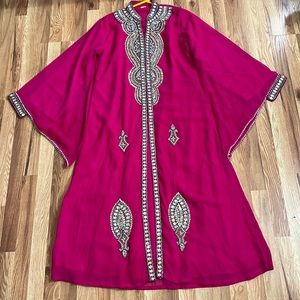 Embroidered jeweled Kaftan, Festival Indian dress medium size